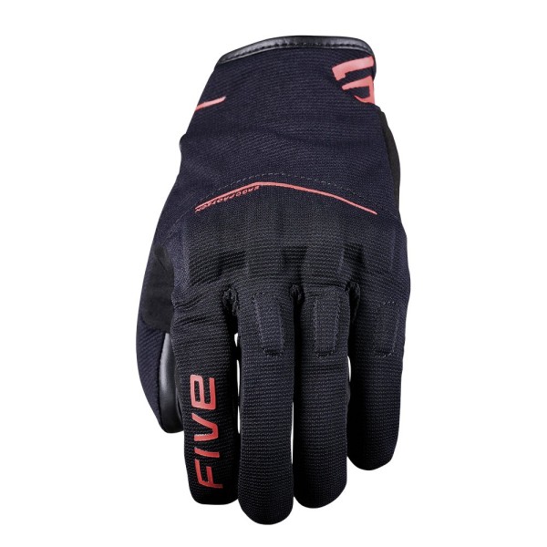 GUANTES FIVE RS4 EVO NEGRO / ROJO FLUOR