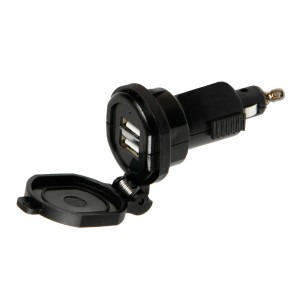 DIN TECH CARGADOR BATERÍA 2 PUERTOS USB 2700 mA 12/32V