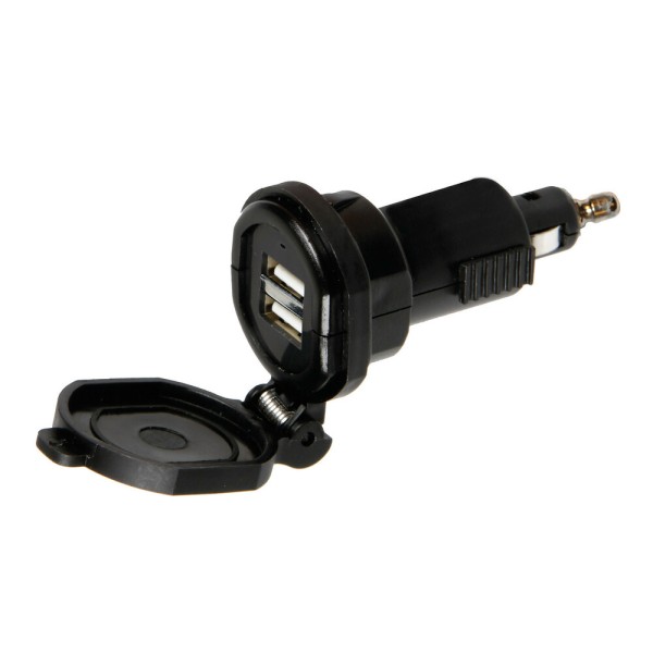 DIN TECH CARGADOR BATERÍA 2 PUERTOS USB 2700 mA 12/32V