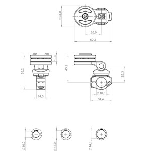 SP SOPORTE PARA ESPEJO RETROVISOR MOUNT PRO