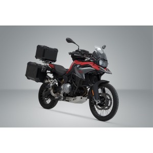 Set Adventure TRAX ADV Negro. BMW F 750/800/850 GS. Rack acero inoxidabl.