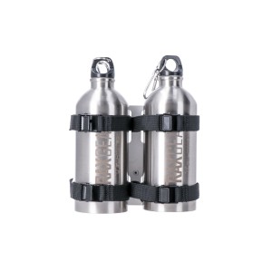 TRAX Kit de botella 2 Plateado. 2 botellas de acero inoxidable 0.6 l.