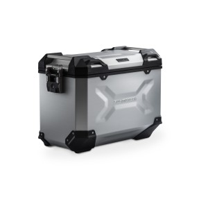 Maleta de aluminio TRAX ADV L 45 l. Izquierda. Plateado.