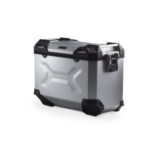 Maleta de aluminio TRAX ADV L 45 l. Derecho. Plateado.