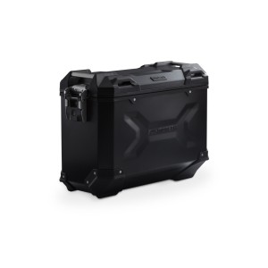 Maleta de aluminio TRAX ADV M 37 l. Izquierda. Negro.