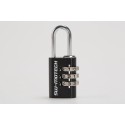 Cerradura de cremallera para moto Negro. Con cerradura de combinación.