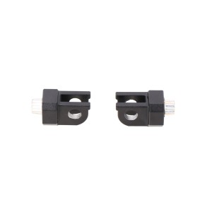 Kit de fijación para reposapiés EVO Negro. Modelos Kawasaki.
