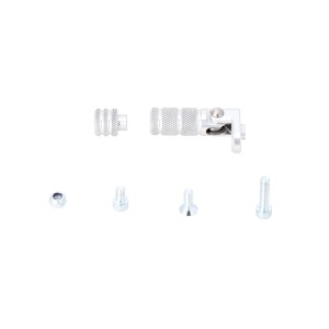 Puntera para palanca de cambios Plata moteado. Incl. extensión.