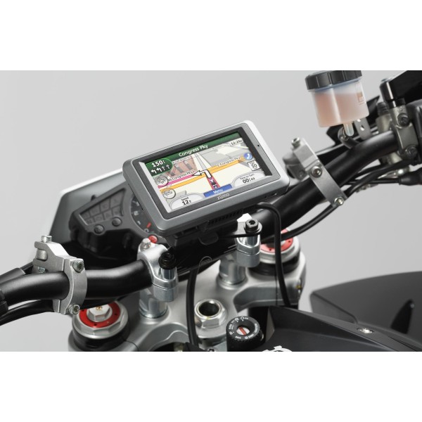 Soporte GPS para manillar Negro. Amortiguador.