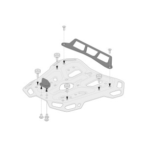 Kit de adaptadores para ADVENTURE-RACK Negro. Para Givi/Kappa Monolock.