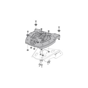 Placa adaptadora QUICK-LOCK Maleta superior TRAX. Nylon reforz. Negro.