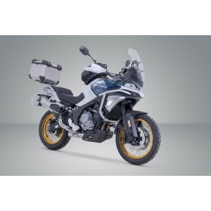 Sistema topcase TRAX ADV Plateado. CFMoto 700MT / 800MT / 800MT Explore.