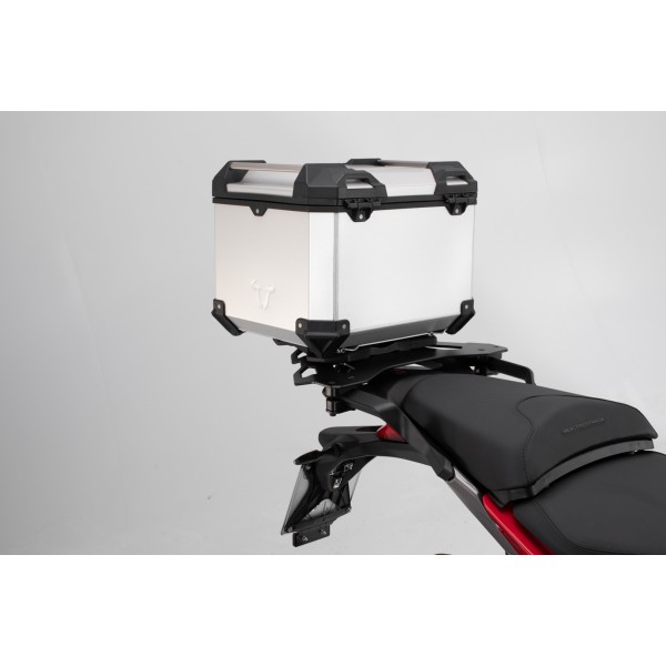 Sistema topcase TRAX ADV Plata. Multistrada 1200 Enduro/950/1260/V2.