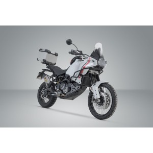 Sistema topcase TRAX ADV Plateado. Ducati DesertX (22-) / Rally (23-).