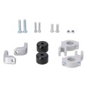 Kit de fijación de protectores de manos Negro. Kawasaki KLR 650 (22-).