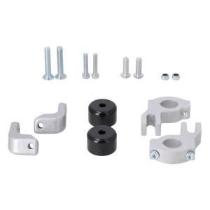 Kit de fijación de protectores de manos Negro. Kawasaki KLR 650 (22-).