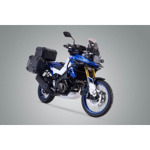 Sistema de maletas rigidas DUSC Negro. 41/33 L. Suzuki V-Strom 1050DE (21-).