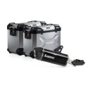 Sistema de maletas TRAX ADV + Akrapovic Plateado. 45/37 l. BMW R 1250 GS/Adv/Rallye (18-).