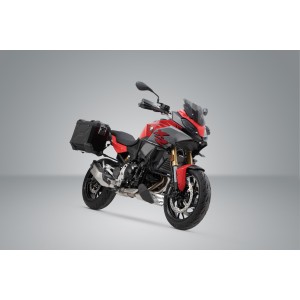 Sistema de maletas de aluminio TRAX ADV Negro. 37/37 l. BMW F 900 R / XR (19-24).