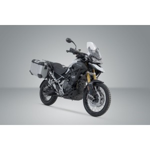 Sistema de maletas TRAX ADV Plateado. 45/37 L. Tiger 1200 Rally Pro/GT/GT Pro.
