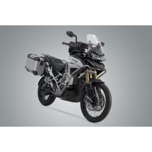 Sistema de maletas TRAX ADV Plata. 45/37 l. Tiger 1200 Rally/GT Explorer.