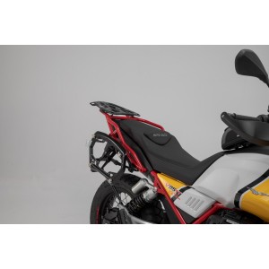 Sistema de maletas TRAX ADV Negro. 37/45 l. Moto Guzzi V85 TT (19-23).