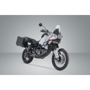 Sistema de maletas en aluminio TRAX ADV, mod. USA Negro. 45/37 L. Ducati DesertX (22-)/ Rally (23-).