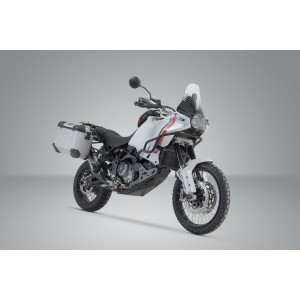 Sistema de maletas en aluminio TRAX ADV, mod. USA Plateado. 45/37 L. DesertX (22-) / Rally (23-).