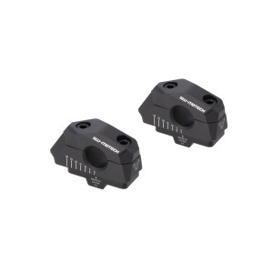 Acercador de manillar variable para Ø22 H-25mm. Colocación de 5/10/15/20/25/30 mm. Negro