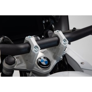Elevador de manillar h-40 mm. Plateado. R1200GS (12-18), R1250GS (18-).