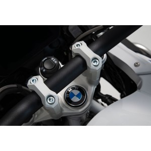 Elevador de manillar h-40 mm. Plateado. R1200GS (12-18), R1250GS (18-).