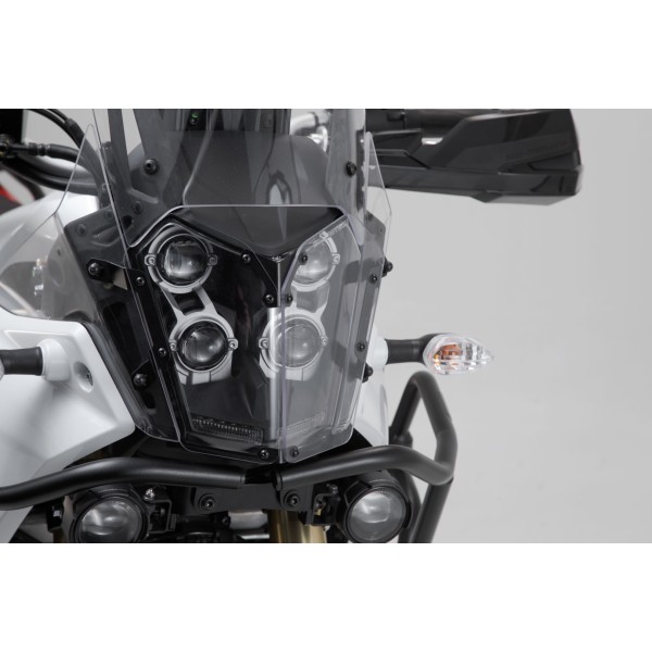 Protector de luces delanteras Soporte con panel de PVC. Yamaha Ténéré 700 (19-).