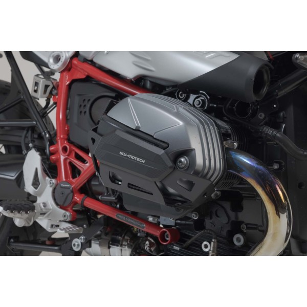 Protección de cilindro Negro. Modelos BMW R nineT, modelos R 12.
