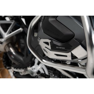 Protección de cilindro Negro/Plata. BMW R 1250 GS, R 1250 R.