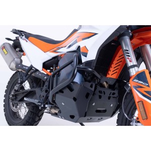 Protecciones laterales de motor Negro. KTM 790 Adv (23-), 890 Adv/R (22-).
