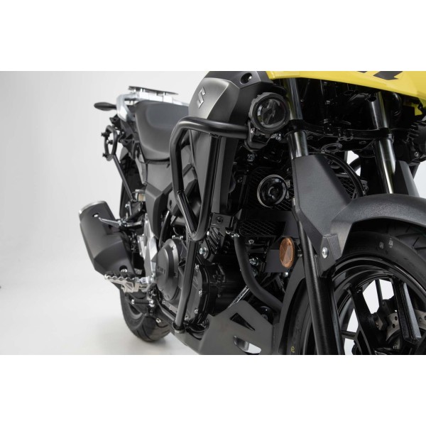 Protecciones laterales de motor Negro. Suzuki V-Strom 250 (18-21).