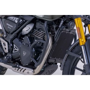 Protecciones laterales de motor Negro. Triumph Speed 400, Scrambler 400 X/XC.