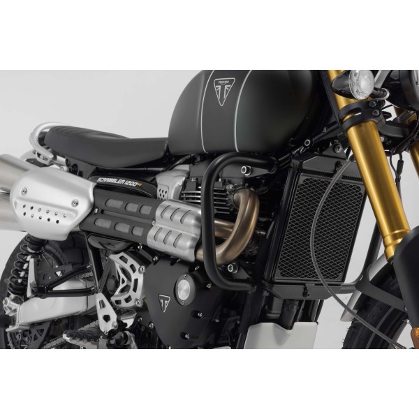 Protecciones laterales de motor Negro. Triumph Scrambler 1200 (21-).