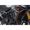 Protecciones laterales de motor Negro. Modelos Triumph Tiger 900, Tiger 850 Sp.