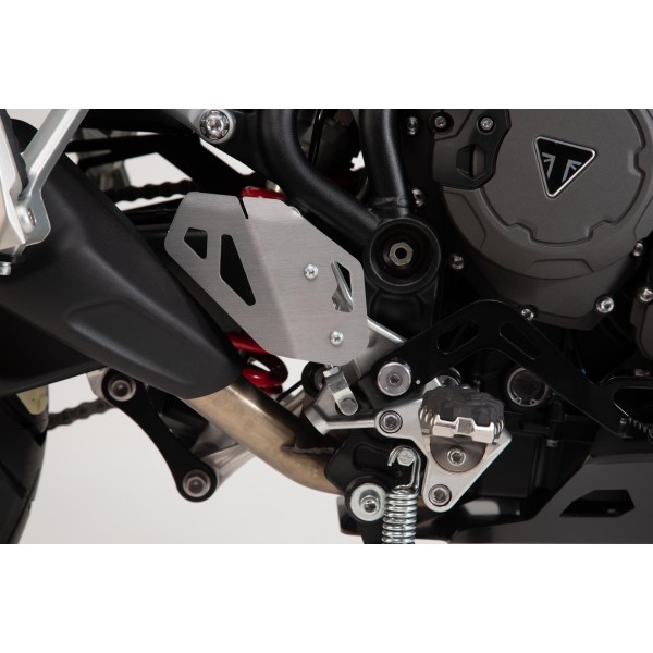 Protector de talón derecho Plateado. Triumph Tiger 900/GT/Rally/Pro (19-23).