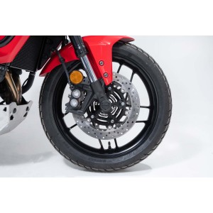 Kit de topes anticaidas para el eje delantero Negro. Yamaha Tracer 9 / GT (20-).
