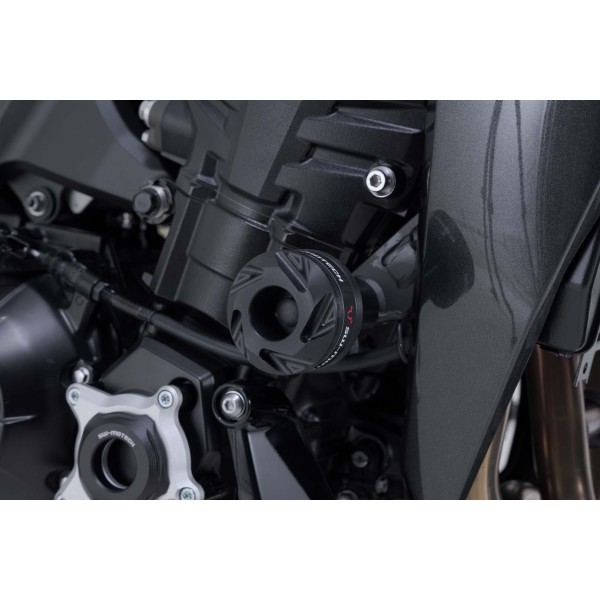 Kit de topes anticaidas Negro. Modelos Kawasaki Z900 (16-), Z1100 (25-).