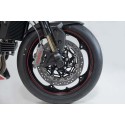 Kit de topes anticaidas para el eje delantero Negro. Modelos Triumph, Yamaha, Royal Enfield.