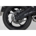 Kit de topes anticaidas para el eje trasero Negro. Daytona, Trident, Tiger 660, X-Cape 650.