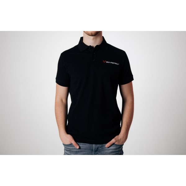 Polo de equipo Core Line. Negro. Hombre. Talla S.