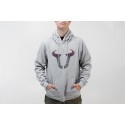 Sudadera con capucha Street Line. Gris. Unisexo. Talla XXXL.