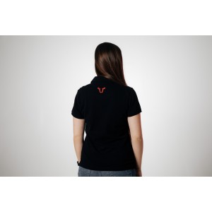Polo de equipo Core Line. Negro. Mujer. Talla M.