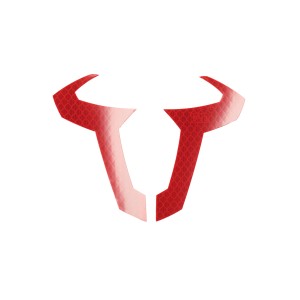 Pegatina del toro de SW-MOTECH 130 × 97 mm. Reflectante. Rojo.