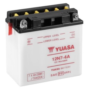 Batería Yuasa 12N7-4A Sin ácido