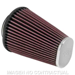 Filtro Potencia K&N Oval Tapa Cromada D. 62 mm